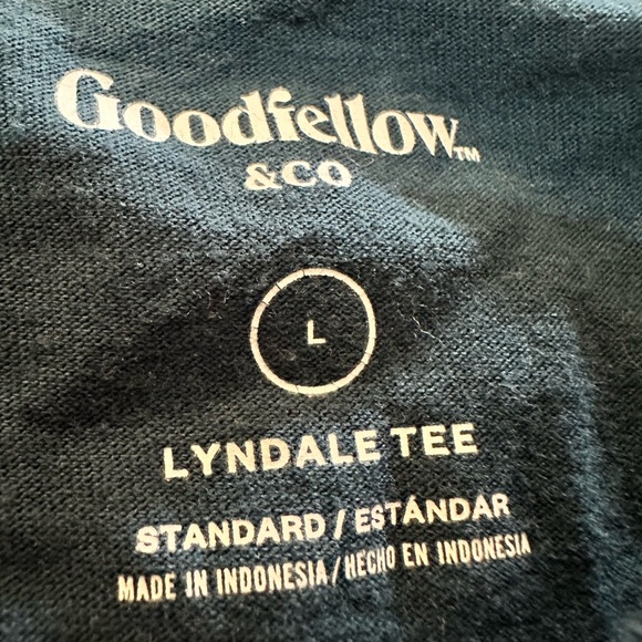 Goodfellow & Co. blue short sleeve v-neckT-shirts lot of 2 large - Picture 3 of 13